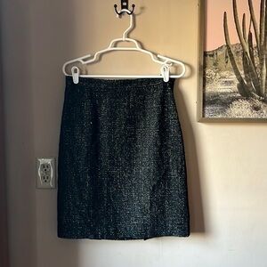 MaxMara Black & White Tweed Wool Blend Pencil Skirt Size Medium